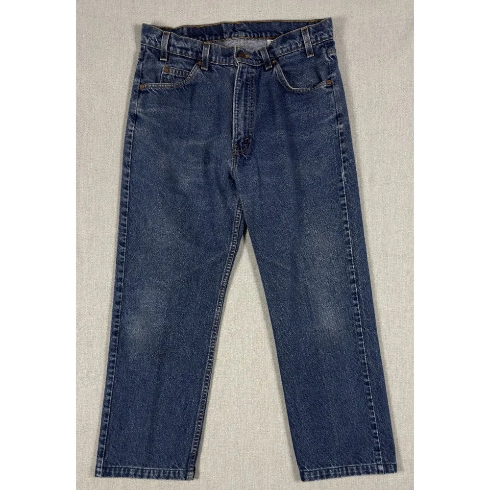 Vintage 90s Levis 505 Orange Tab Jeans Mens 34x30 (Fits 33x26.5) USA Made Faded - Picture 1 of 16